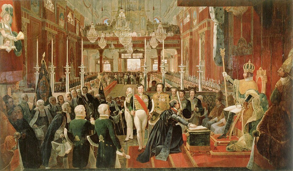 Coronación imperial de Pedro I el 1 de diciembre de 1822